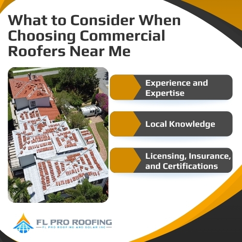 what to consider when choosing commercial roofers near me